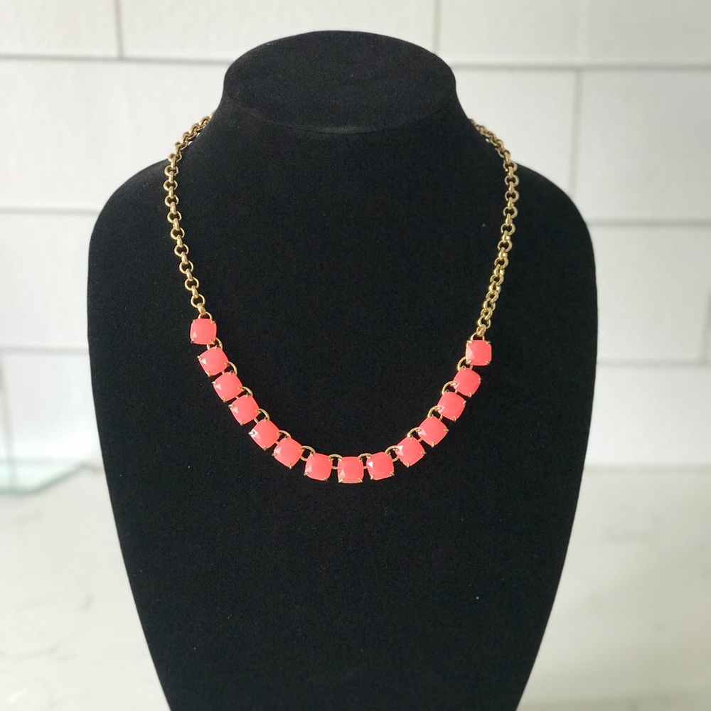Kate Spade Gold and Pink Mini Gumdrop necklace